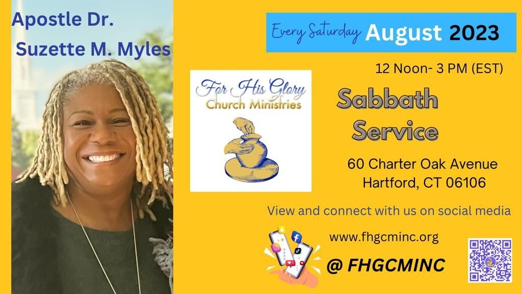 Sabbath Services for August